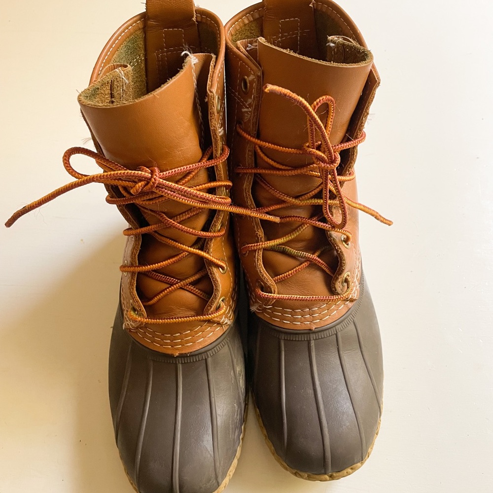 Ll bean womens duck boots, size 6